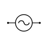 Symbol für Elektrizität und Elektronik - Wechselspannungsquelle
