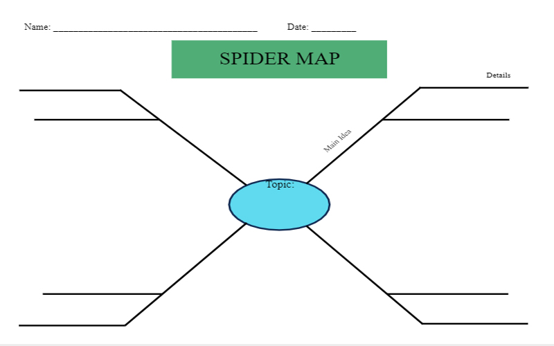 Kostenlose leere Spinnendiagramm-Vorlage