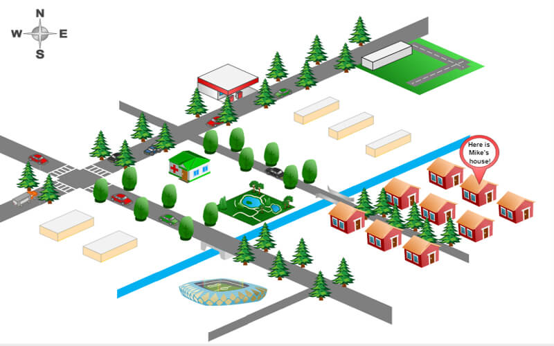 What Is a Vicinity Map | EdrawMax Online